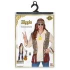 Hippie (Camicia Con Gilet, Pantaloni, Fascia Per Testa, Collana) S