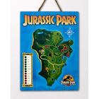 Jurassic Park Wooden Map Poster