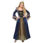 Regina Medievale (Vestito Con Sottogonna Crinolina, Corona) S