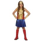 Wonder Girl (Vestito, Copricapo,Bracciali) (128 Cm / 5-7 Years)