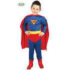 Costume Supereroe Mantello Rosso Bambino Taglia 3-4 Anni (83165)