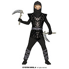 Costume Nero Da Ninja Per Bambini 3-4 Anni (78166)