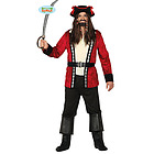 Costume Uomo Corsaro Pirata Con Teschi Taglia M (88185)