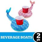 Mermaids Pack Beverage Boat 2 Pz (Porta Bicchiere Gonfiabile)