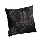 Lotr Map Of Middle Earth Square Cushion