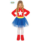 Costume Wonder Eroina Bambina Taglia 3-4 Anni (83212)