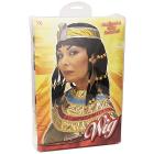 Parrucca cleopatra con collare e fascia per testa in scatola
