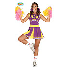 Costume Cheerleader Giallo E Viola Donna Taglia M (88221)