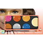 Palette 6 colori trucchi viso - Metallic - Body Art - Set colori e accessori (DJ09232)