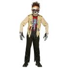 Costume Scheletro Zombie (Maglia, Pantaloni, Maschera) (140 cm / 8-10 Years) (98257)