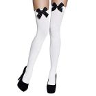 Stockings White/Black Bow (87830)