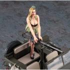 1/24  1/4 Ton 4×4 Truck W/Cal.50 M2 Mach. Gun W/Blonde Girl Figure  Hassp483 (HA52283)