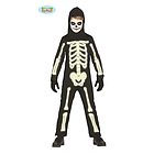 Costume Tuta Scheletro Fluorescente Bambino Taglia 3-4 Anni (87310)
