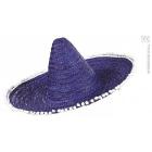 Sombrero Blu/Viola Con Pom Pom 50 Cm