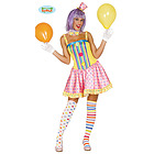 Costume Donna Pagliaccia A Pois E Righe Taglia L (84325)