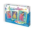 Sentosphere Aquarellum GM3906330 - Set per dipingere con acquerelli con 3 Disegni da colorare, Tema: Ragazze Glamour