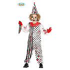 Costume Pierrot Zombie Insanguinato Bambino Bambina Taglia 5-6 Anni (87331)