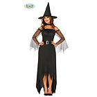 Costume Nero Con Tulle Strega Donna Taglia M (88332)