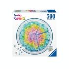 Puzzle 500 pz Circle of colors Rainbow cake