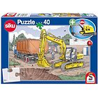 Puzzle 40 Pezzi Escavatore Con Veicolo Siku