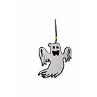 Decorazione da appendere in feltro fantasma Halloween cm 33 (9350)