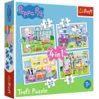 Peppa Pig: Trefl - Puzzle 4In1 - Holiday Recollection