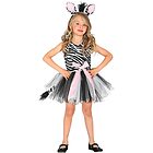 Costume Zebra (Vestito Tutu, Copricapo) 3-4 anni