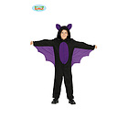 Costume Pipistrello Nero E Viola Bambino Taglia 5-6 Anni (87371)
