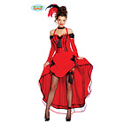 Costume Rosso Donna Ballerina Di Can Can Taglia L (80374)