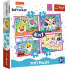 Baby Shark: Trefl - Puzzle 4In1 - The Shark Family