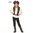 Costume Pirata Dei Sette Mari Bambina Taglia 7-9 Anni (85382)