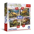 Puzzle 4 in 1 - Interesting Dinosaurs