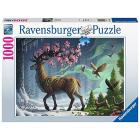 Puzzle 1000 pz - Illustrati Cervo in primavera