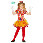 Costume Pagliaccia A Pois Bambina Taglia 5-6 Anni (83396)