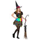 Costume Strega (Vestito, Cappello) (140 cm / 8-10 Years) (10407)