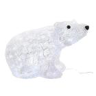 Led Acrylic Baby Bear Outdoor Trasparente Cable - Ip44 Trafo Lead Cable: 5m Size: 42x24x29cm Non Replaceable Bulb Ce- Kema Keur On Trafo