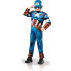 Costume Capitan America deluxe con muscoli S 2-3 anni