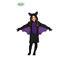 Costume Pipistrello Nero E Viola Bambina Taglia 3-4 Anni (87414)