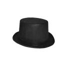 Cappello Cilindro Similpelle Nero (63421)