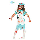 Costume Infermiera Di Sala Operatoria Zombie Bambina Taglia 3-4 Anni (87426)