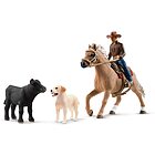 Equitazione americana con labrador e vitello (2542578)