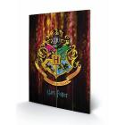 Harry Potter Hogwarts Crest Wood Print