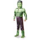 Costume Hulk deluxe con muscoli S 2-3 anni