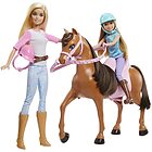 Barbie e Stacie Sorelle a Cavallo playset con cavallo (GXD65)