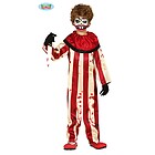 Costume Pagliaccio A Righe Assassino Bambino Taglia 7-9 Anni (83461)