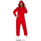 Costume Tuta Carcerato Con Cappuccio Rosso Adulto Xl 44 (86476)