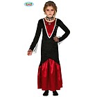 Costume Vampiressa Vampira Rossa E Nera Bambina Taglia 10-12 Anni (83483)
