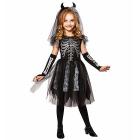 Costume Scheletro Skeledev bride 5-7 anni