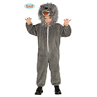 Costume Tuta Lupo Grigio Bambino Taglia 3-4 Anni (87490)