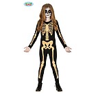 Costume Tuta Miss Scheletro Bambina Taglia 3-4 Anni (83493)